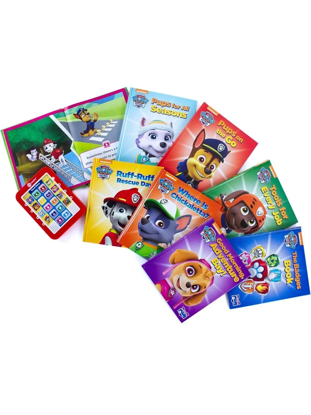 PAW Patrol Electronic Reader and 8-Book Library - New in box